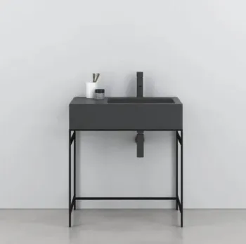 Раковина накладная Cielo I Narcisi NALAMDX BA 76 см правая черный