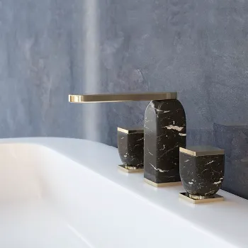 Смеситель для раковины Cisal Hi-rise RM0010608B click-clack, золото