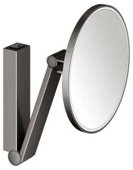 Косметическое зеркало Keuco Ilook_move 21 17612359004 увеличение х5, титан чёрный шлифованный