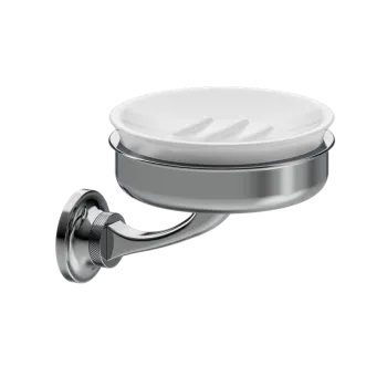 Мыльница Burlington Guild GU005C хром/белый