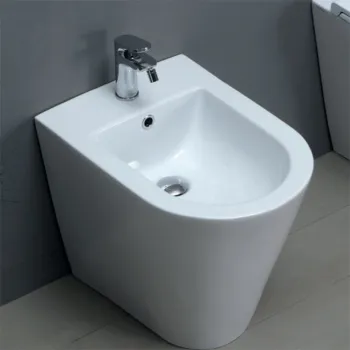 Биде приставное Azzurra Forma 54х37х42, с 1 отв под смеситель,с креплением, белый FMBIT000000MBI*1/(FOR500 bi*1)