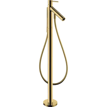 Axor Starck Смеситель для ванны, напольный, с ручным душем, цвет: полированное золото 10456990