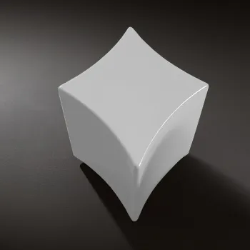 Столик декоративный на стальной основе Kerasan Artwork QUADRI, 55х45х41, белый глянцевый 4715K1