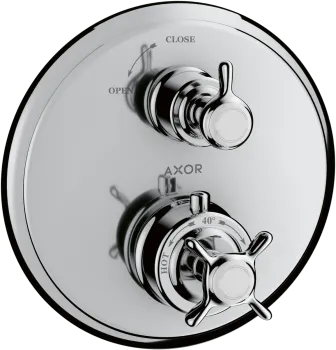 Axor Montreux, Термостат с запорным вентилем, СМ, внешняя часть, цвет: хром 16800000