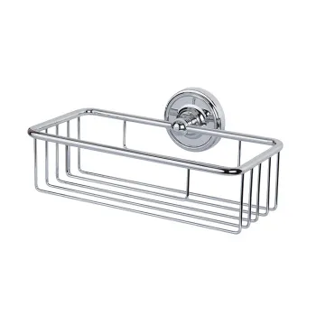 Подвесная полочка-решетка прямоугольная Tw Bristol 527 24x14xh7, хром TWBR527cr