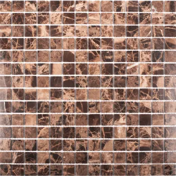 Мозаика натуральный мрамор Starmosaic Classic 20x20 Dark Emperador Polished (jmst023) 305x305x4 шт