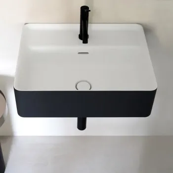 Раковина Agape Marsiglia 60x47x16, 1 отв., подвесная, белый/темный серый ACER0705M1RZG *1