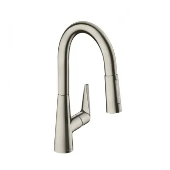 Смеситель для кухни hansgrohe Talis M51, 160, 2jet 73850800 с вытяжным душем сталь