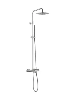 Душевая стойка для ванны с термостатом Benesque Lumiere 20010202 никель брашированный