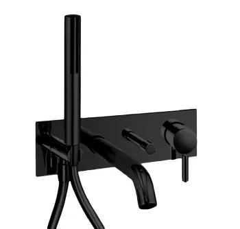 Смеситель для ванны Fantini Nostromo Встраиваемый наружная часть черный матовый 5013E321B