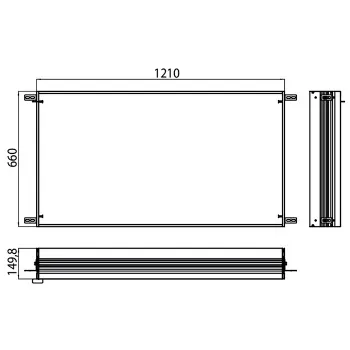 Встраиваемая монтажная рама для зеркального шкафа Emco Asis Prestige 1215х147хh665мм, 9897 000 22