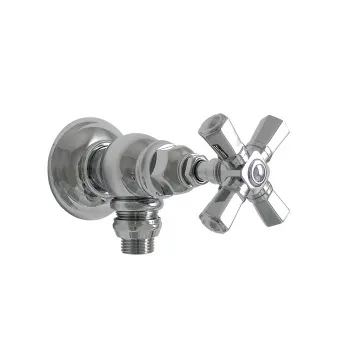 Вентиль запорный для стиральной машины Nicolazzi Teide Foure 3/4, хром 1947CR45