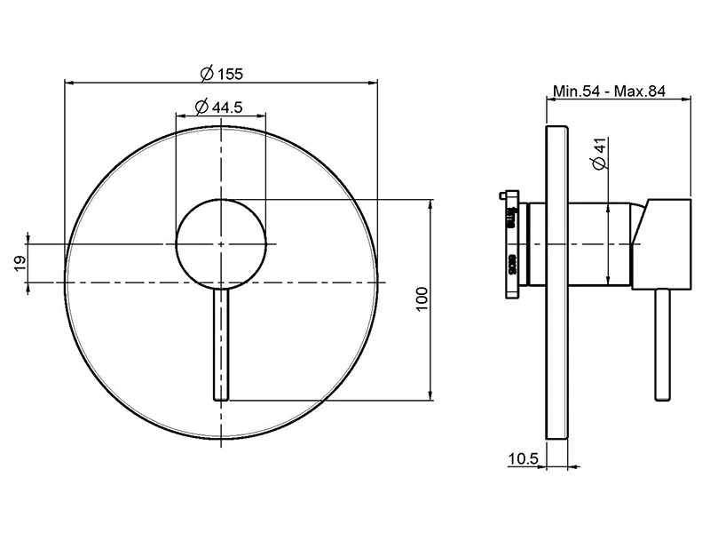 Накидка для встроенного смесителя для душа Fima Carlo Frattini SPILLO UP F3039X1CR