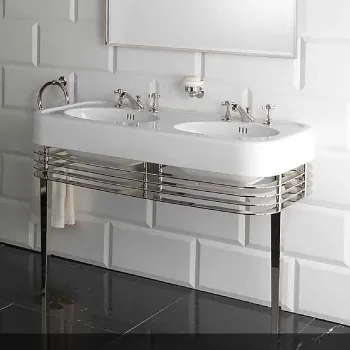 Консоль для двойной раковины Devon&Devon Blues Collection 1245х565 хром DEWIDEBLUESCR