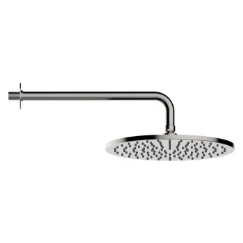 Душевая лейка Bossini Nobu из нерж. стали Nobu &Oslash; 280 mm самоочищающаяся на шарнире на 1/2&amp;quot; F и держатель из нержавеющей стали...цвет Mat brushed S.S.