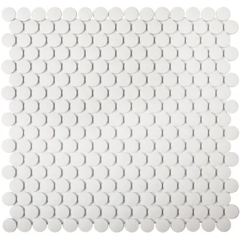 Керамическая мозаика Starmosaic Non-slip Penny Round White Antislip (jnk81011) 315x3096 шт