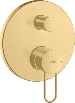 Axor Uno Смеситель для ванны, встраиваемый, с переключателем на 2 потока, цвет: шлифованное золото 3
