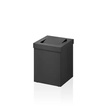 Корзина для бумаги Decor Walther DW 1130 12x12x15 с крышкой, черный матовый 611160