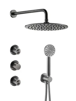 Встраиваемый душевой комплект  Benesque Lumiere 21010403 черный брашированный