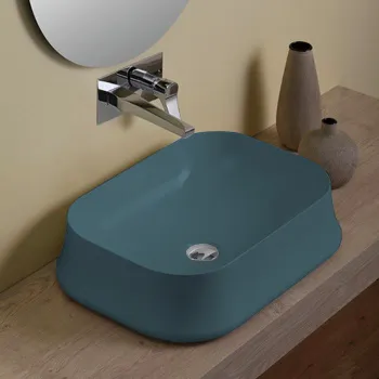 Раковина накладная Simas Sharp SH08 navy matt 60 см синий