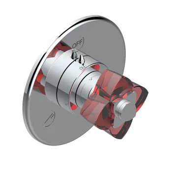 Переключатель THG Petale De Cristal Rouge U6C-A02-48M2SB хром