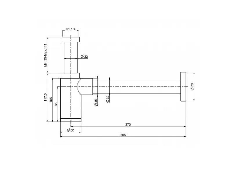 Сифон для раковины Fima Carlo Frattini WELLNESS F406NS