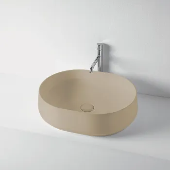 Раковина накладная Kerasan F10 56х44, Коричневый орех матовый 460581