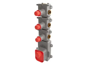 Встраиваемая часть смесителя с механическим управлением на 3 выхода Fima Carlo Frattini FimaBox F2463M