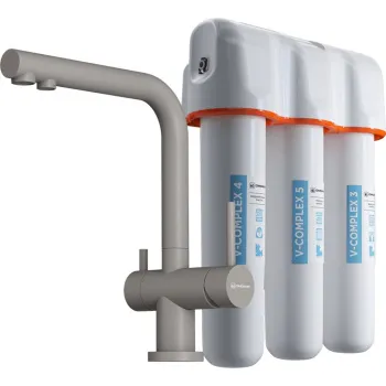 Смеситель для кухни Omoikiri Nagano GR-P с фильтром leningrad grey 4219.8028P