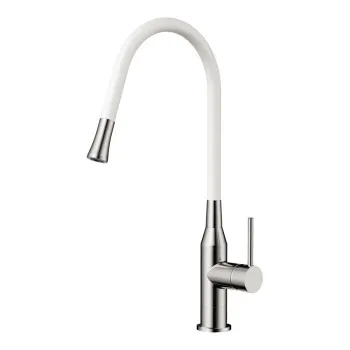 Смеситель для кухни Omoikiri Yatomi с гибким изливом нержавеющая сталь белый 4994250