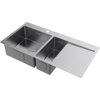 Мойка кухонная Omoikiri Akisame 100-2-IN-L нержавеющая сталь 4973544