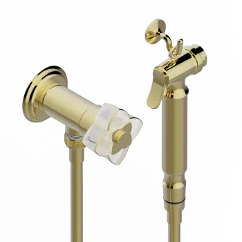 Гигиенический душ THG Petale De Cristal Clair Lisere Dore U6E-F01-5840/8 полир золото