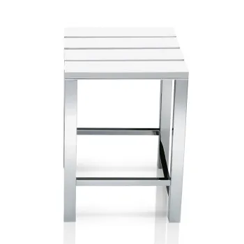 Табурет Decor Walther DW 68 30x30x42.5 мм, дерево, хром/белый 503604