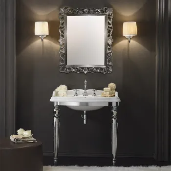 Структура металлическая под раковину-консоль Tw King 3090.1 AR864 р-р 910x560xh850, с сифоном хром, материал латунь, хром TWKI3090.1сr