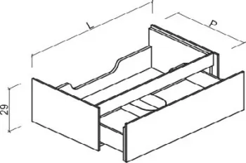 Тумба под раковину Brenta Fly 90 см подвесной дерево 1 ящик (FL310.90.49.W)