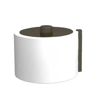 Контейнер с крышкой из композита Bertocci Easy отделка медовые соты, белый матовый/бронза индустриальная 13029328600