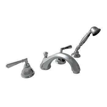 Смеситель на борт ванны Nicolazzi Teide на 4 отв., излив: 223 мм, с ручным душем, хром 1904CR05