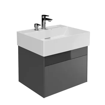 Тумба LOGICA подвесная Kerama Marazzi 2 ящика 60 см стальной серый LOG.60.2\ST