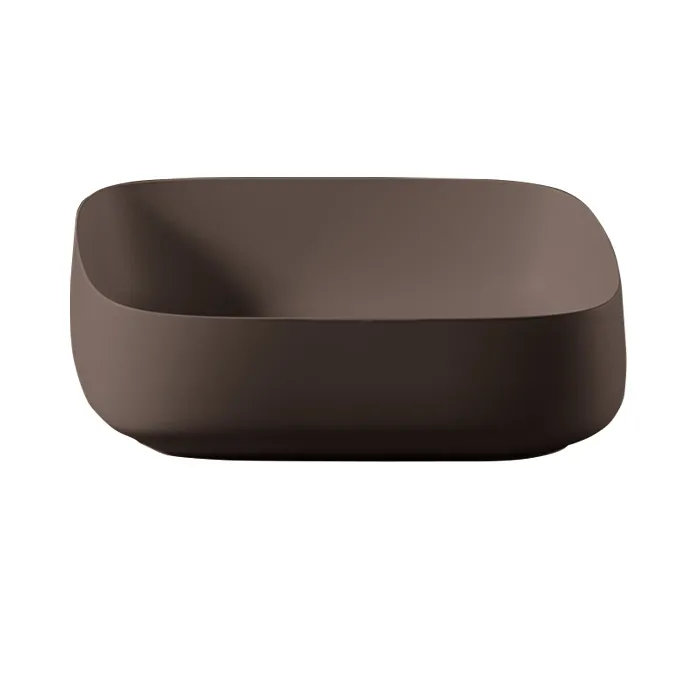 Artceram Cognac Раковина 55x35 см, без отв., накладная Quadro, цвет: cocoa COL008 39 00