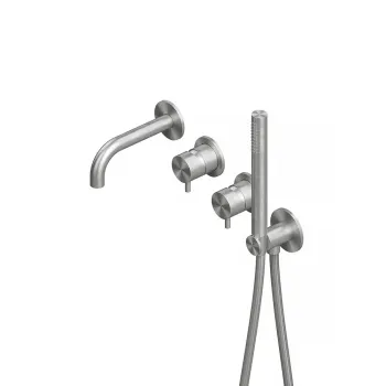 Смеситель для душа QuadroDesign Source на 2 потребителя с изливом цвет Steel 1369.00AS