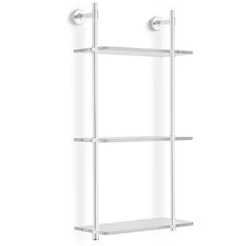 Стеллаж Bertocci Cinquecento с 3 стеклянными полками 30х62, белый матовый 11005400200