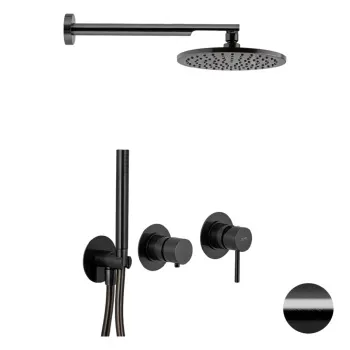 Душевая система Remer X-style черный брашированный хром (CFP) X96S02OCFP