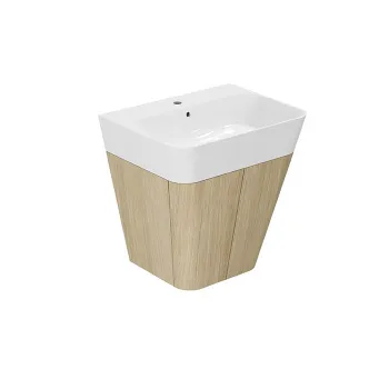 Тумба подвесная под раковину Azzurra Build 65, 59х47х50, с 1 ящиком, olmo naturale MBB 65 S N