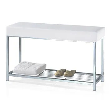 Скамья с полочкой Decor Walther DW 67 90x30x52 хром/белый 503304