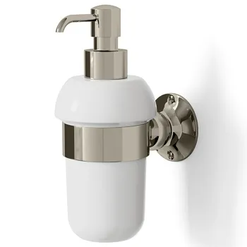 Дозатор для жидкого мыла Devon&Devon New York держатель и помпа никель блестящий NY130NK