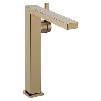 Смеситель для раковины Hansgrohe Tecturis E 73070140 coolstart, с клапаном push-open, бронза