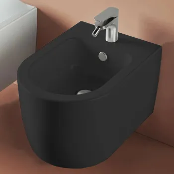 Биде подвесное Artceram Monet 36х52, 1 отв., черный матовый MNB001 17 00