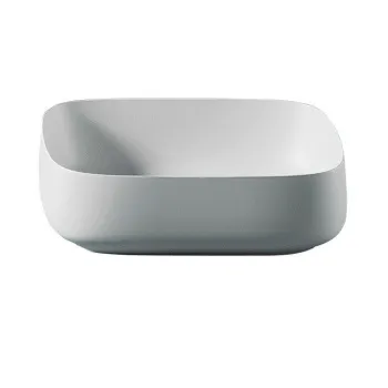 Раковина накладная Quadro Artceram Cognac 56x41, saniglaze, белый глянцевый COL009 01 34