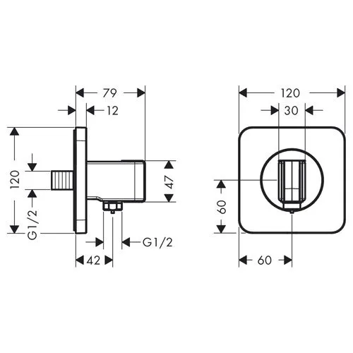 Axor Universal, Porter-набор 12 x 12, цвет: хром 36724000