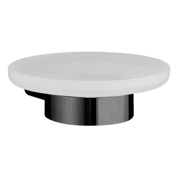 Мыльница подвесная Cisal System матовое стекло/черный матовый SY09060040 Акция